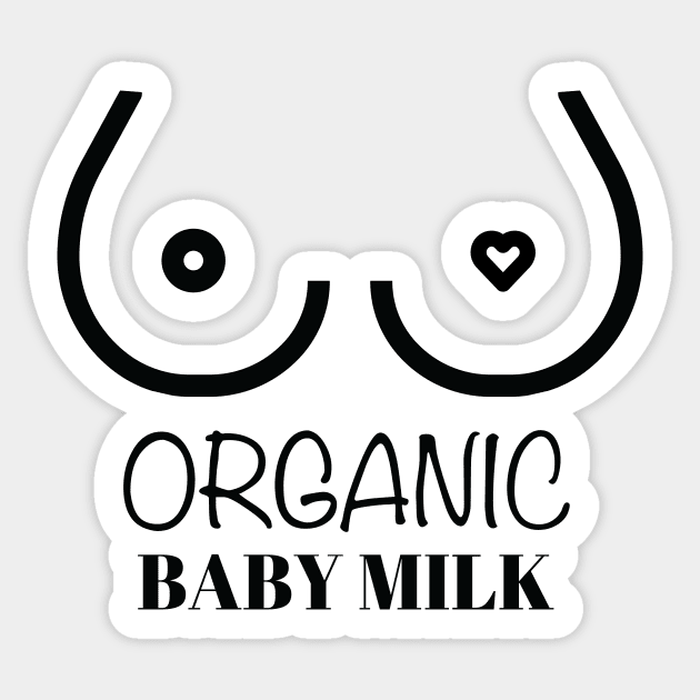 Organic baby milk breastfeeding Sticker by redblackline